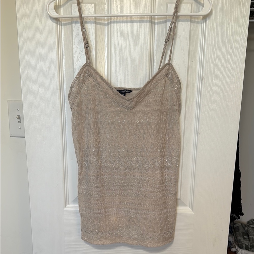 Elegant Beige Sleeveless Top